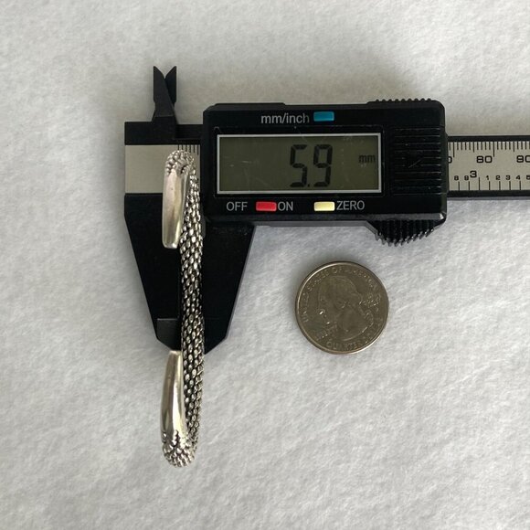 Sterling Silver 925 Heavy Interwoven Braided Weaved 6MM Cuff Bracelet 7" 30g - Picture 15 of 16